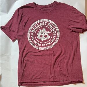 Ballast Point Dedicated To The Craft - Maroon Short Sleeve Tee (No Tag)